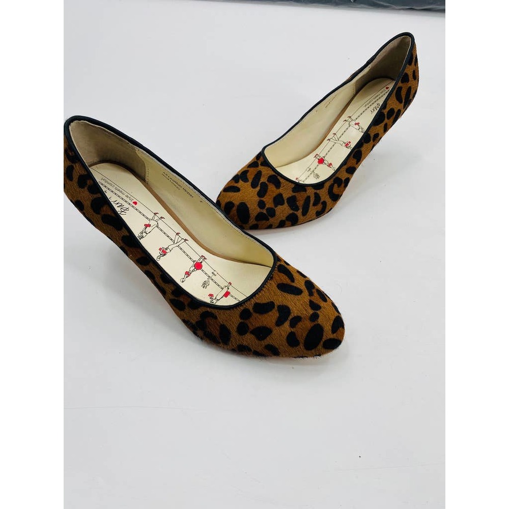 Barr + Barr Leopard Animal Print Calf Hair Leather Pumps Size 7.5